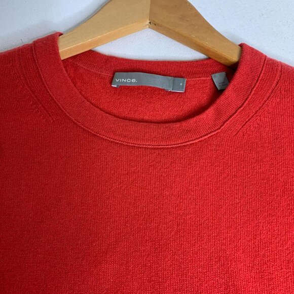 Vince red-orange 100% cashmere crew - Picture 8 of 8